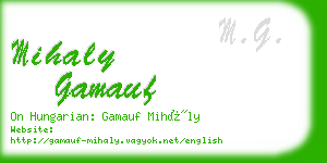 mihaly gamauf business card